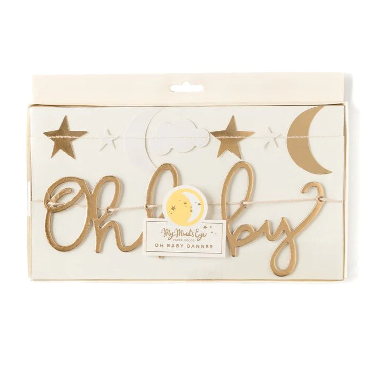 GOLD OH BABY BANNER SET