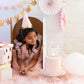 PRINCESS CROWNS AND POM POM TULLE BANNER SET