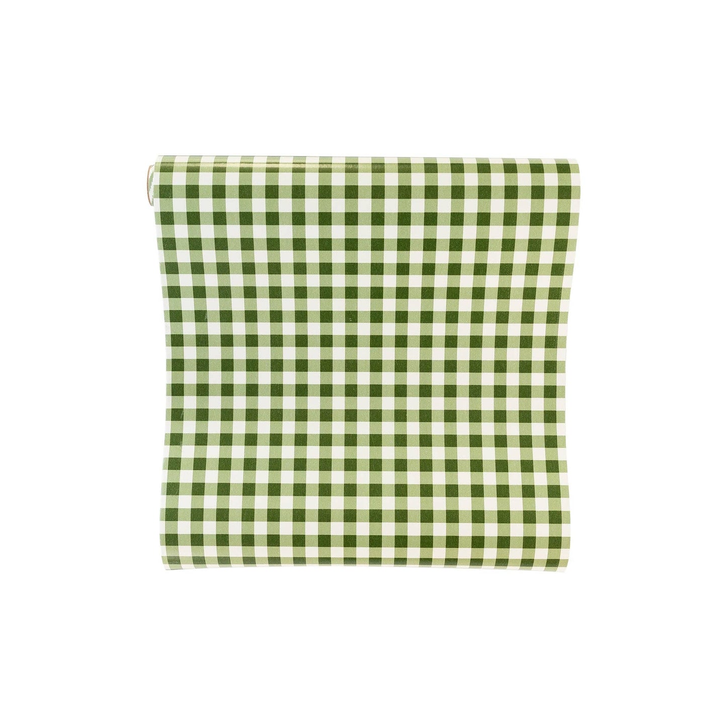 Botanical Christmas Green Gingham Table Runner