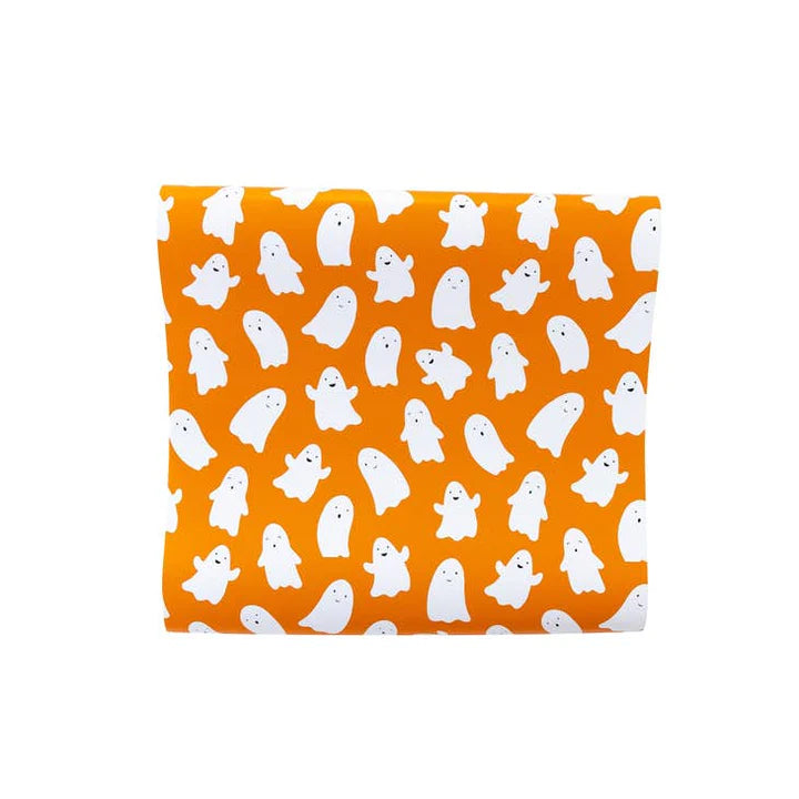 Orange Ghosts Paper Table Runner