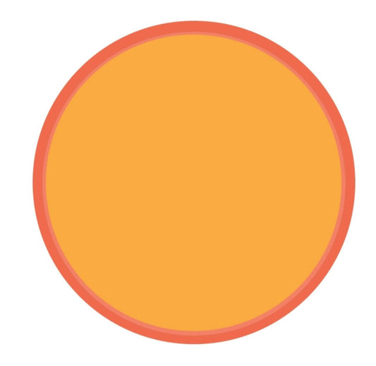 Orange and tangerine color blocked paper plates