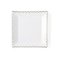 Winter White 9" White Scalloped Plate
