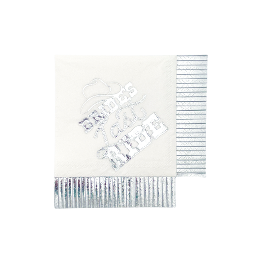 Silver Bride's Last Ride Cocktail Napkins (Set of 20)