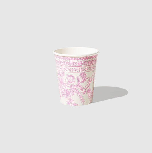 Pink Toile Cups (10 per pack)