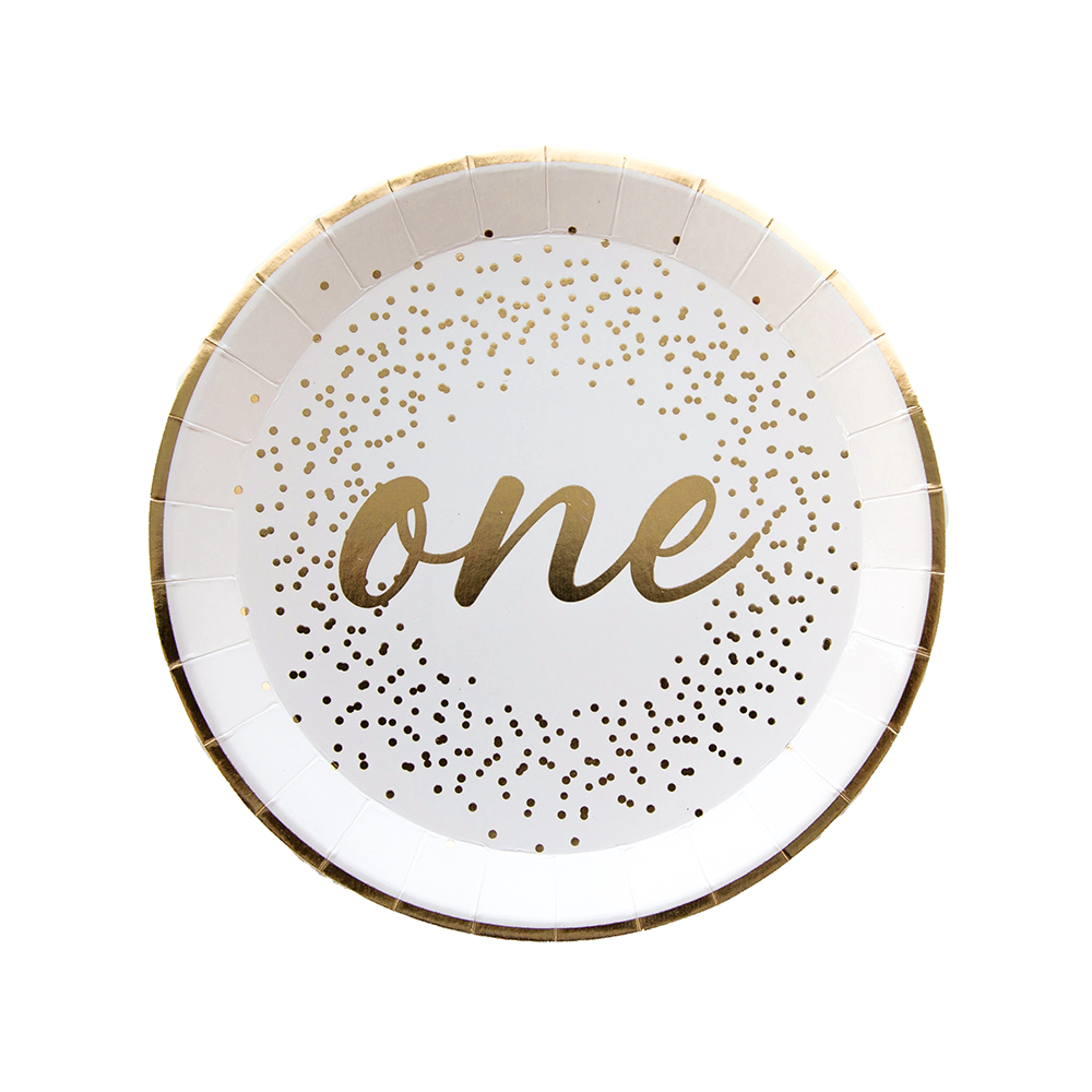 Milestone White Onederland Dessert Plates