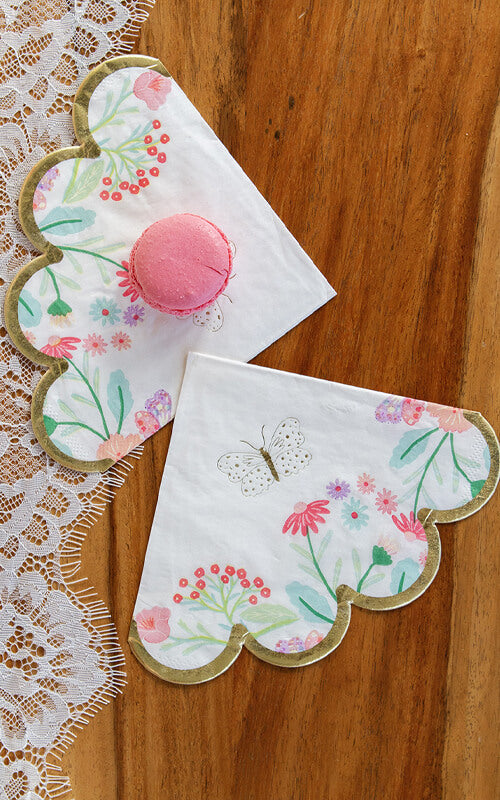 Tea Party Scalloped Napkins