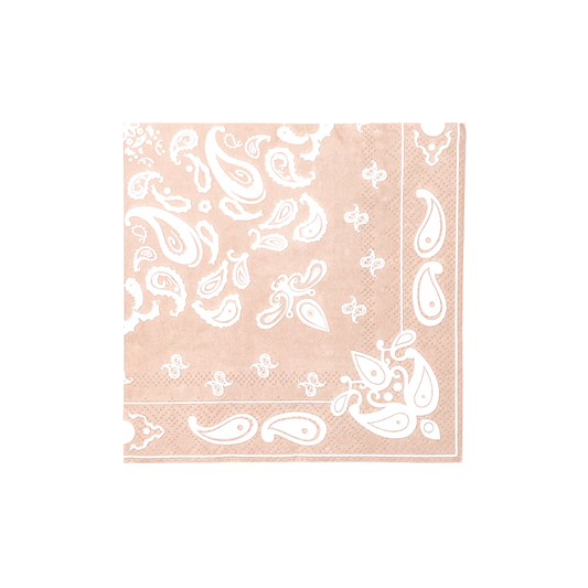 Dusty Champagne Bandana Cocktail Napkins