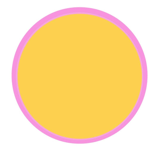 Yellow and pink color blocked paper plates