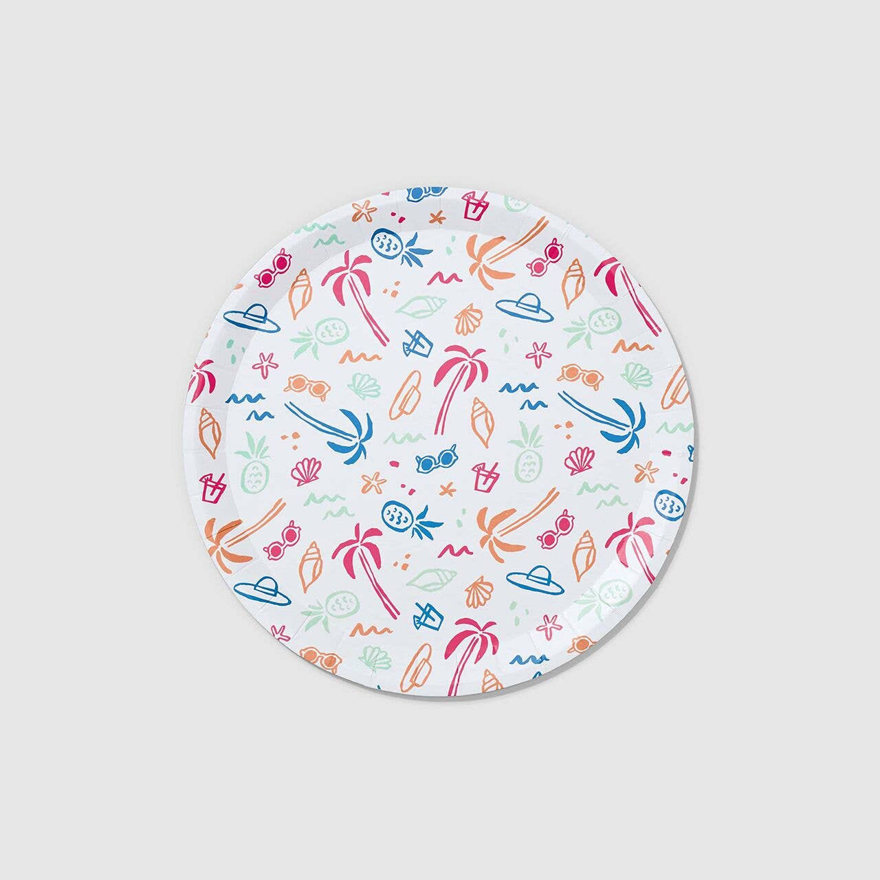 Beach Vibes Large Paper Party Plates (10 per Pack)