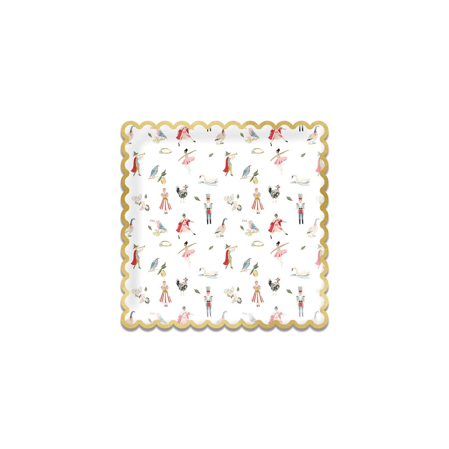 Days Of Christmas Scatter Pattern Paper Plate