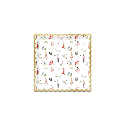 Days Of Christmas Scatter Pattern Paper Plate