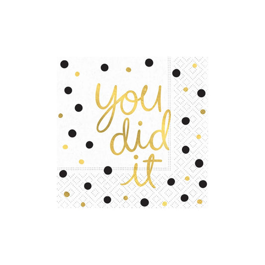 Glamorous Grad "You Did It" Napkins