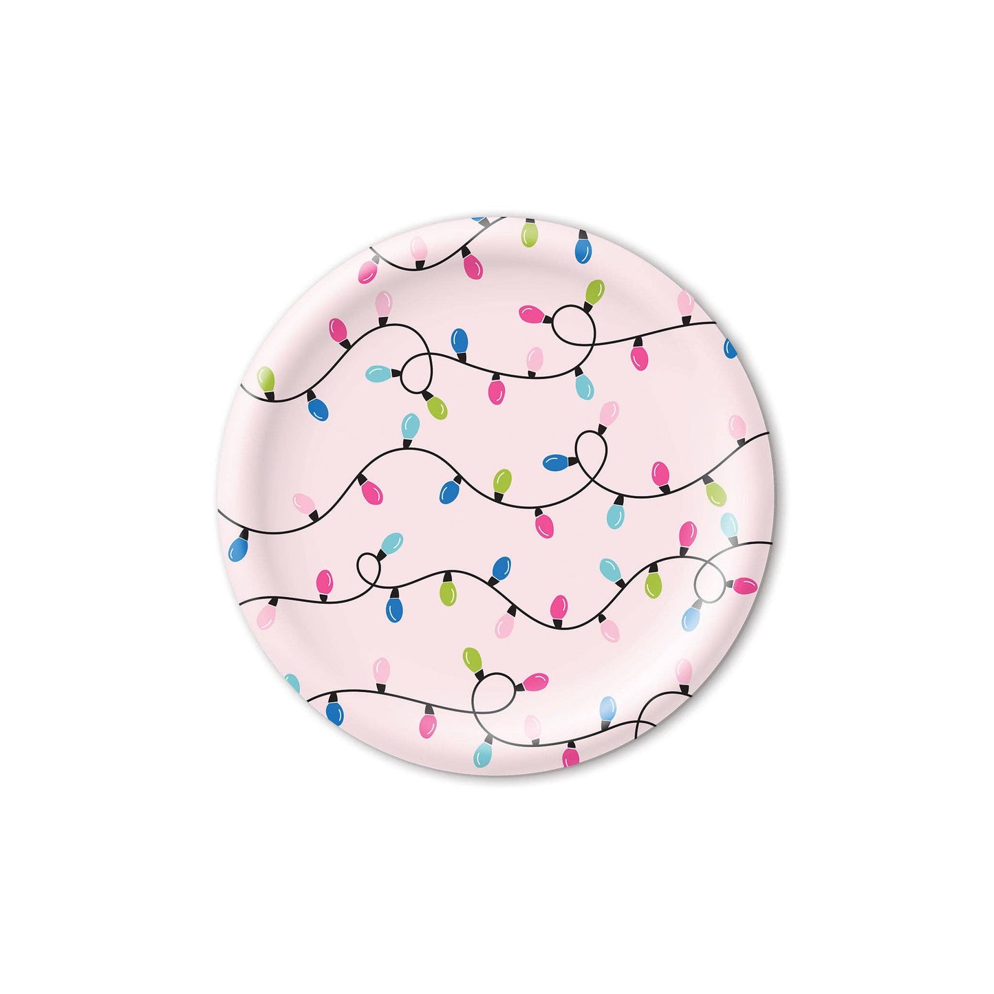 Bright Christmas Lights Paper Plate