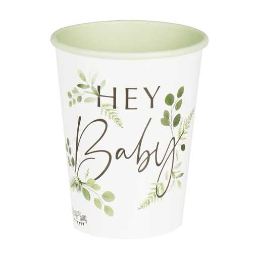 Botanical Hey Baby Shower Cups