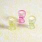 Small Light Green Glass Candle Holder - Spring Décor