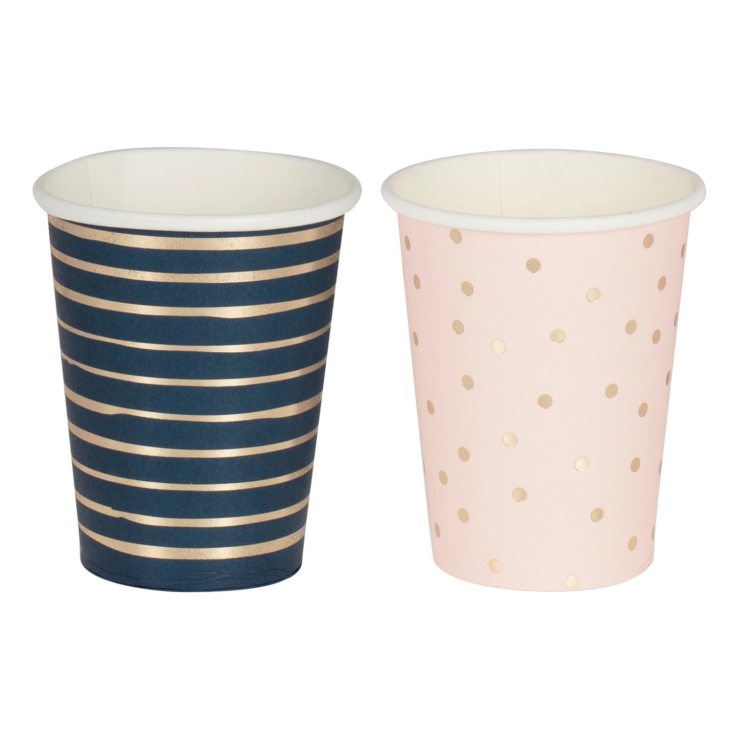 Gold Foiled Pink And Navy Mixed Baby Shower Cups