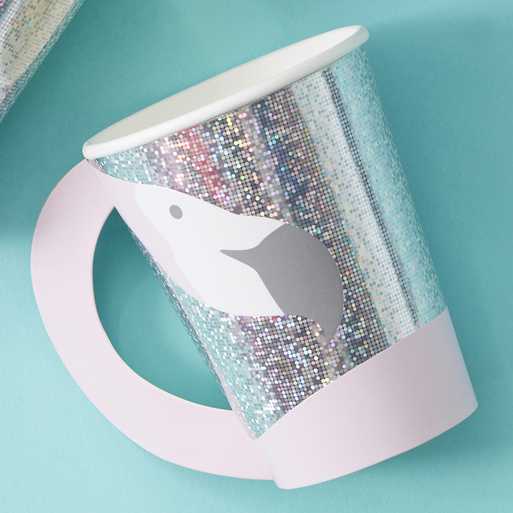 Flamingo Shaped Paper Cups - Good Vibes