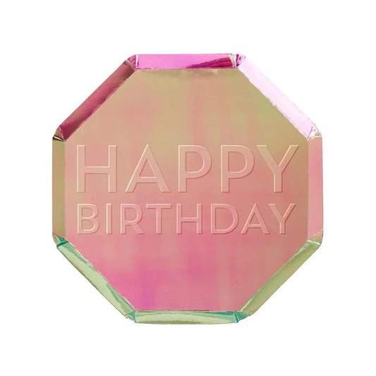 Birthday Oil Slick Side Plates