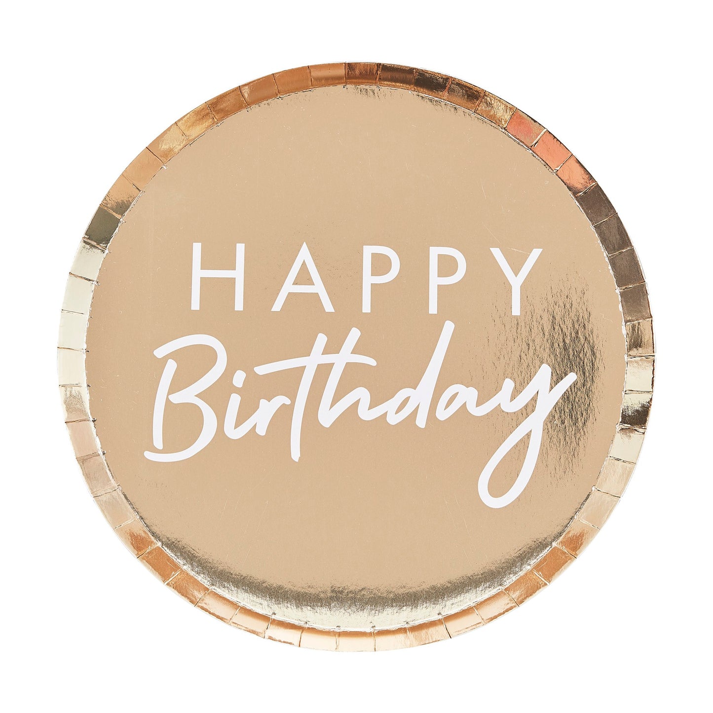 Gold Foiled Happy Birthday Plate