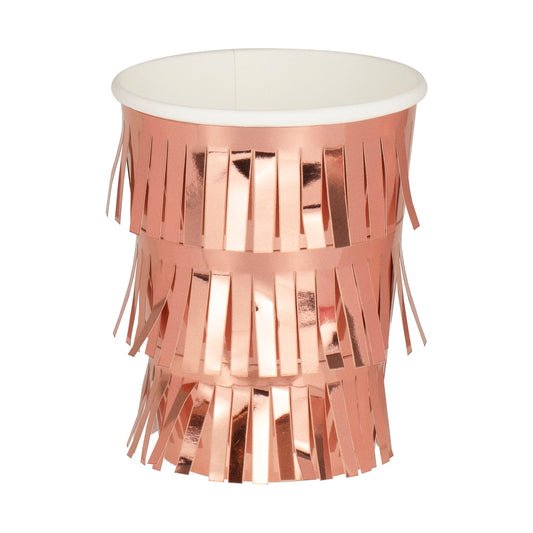 Fringe Rose Gold Paper Cups