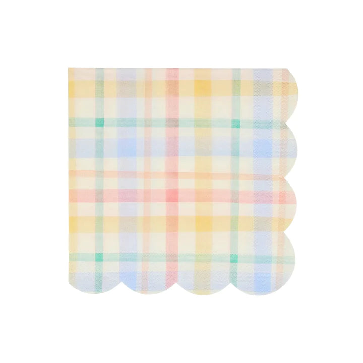 Plaid Pattern Large Napkins