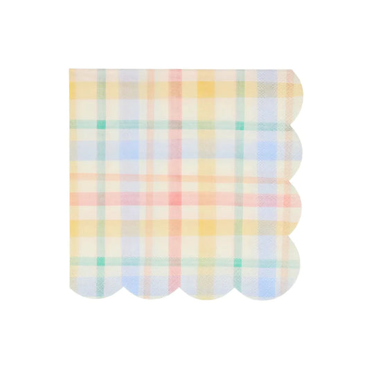 Plaid Pattern Large Napkins