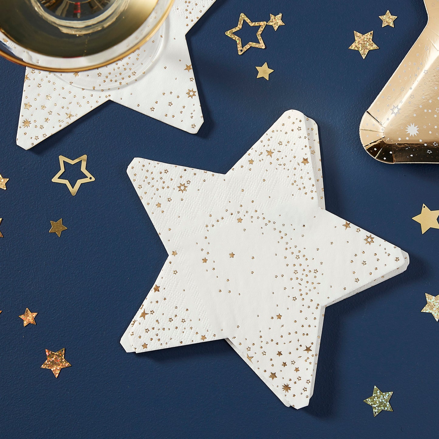 Gold Foiled Star Paper Napkins