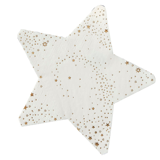 Gold Foiled Star Paper Napkins