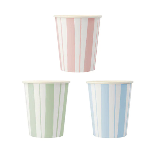 Ticking Stripe Cups