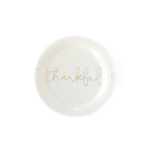 Harvest Thankful/Grateful 7" Plate Set 8ct