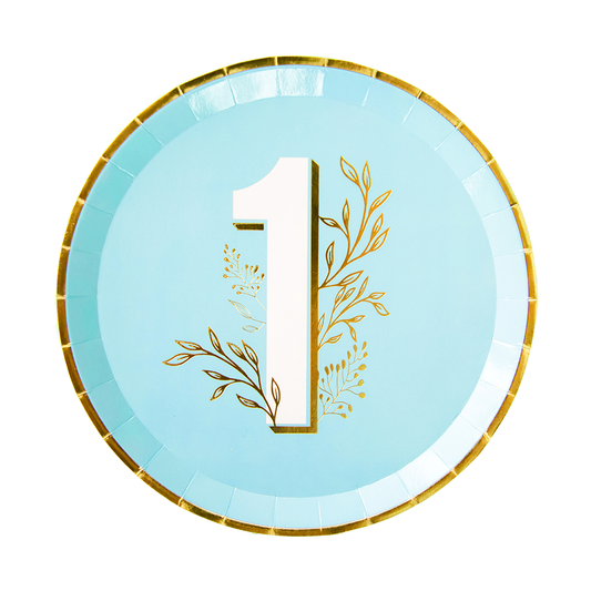 Milestone Blue Onederland Dinner Plates