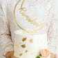 Gold Acrylic ‘Ramadan’ Crescent Cake Topper