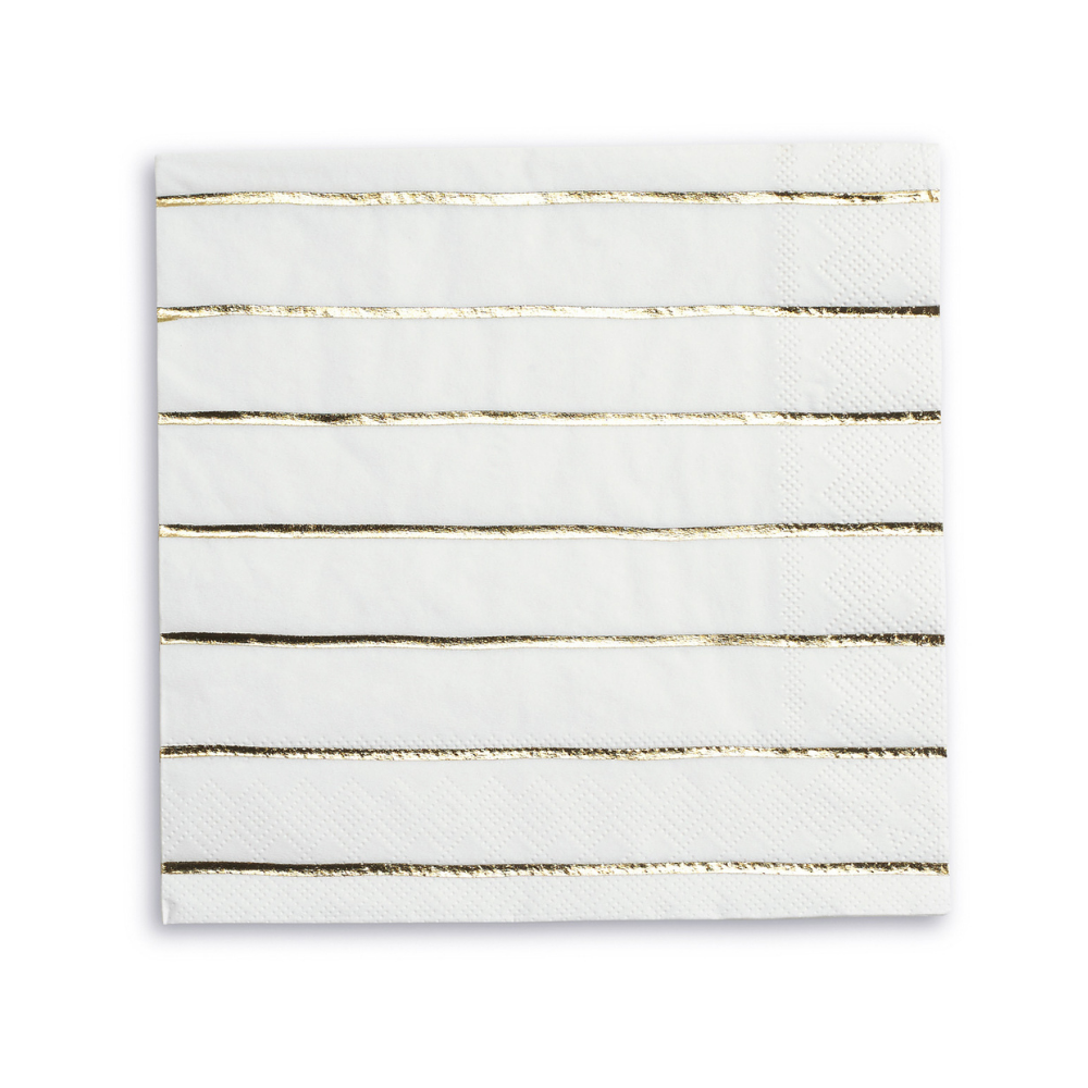 Frenchie Striped Gold Napkins