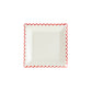 Believe White/Red Scallop 9" Plate