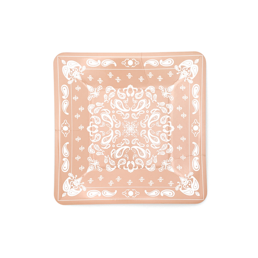 Dusty Champagne Bandana Dessert Plates (set of 8)