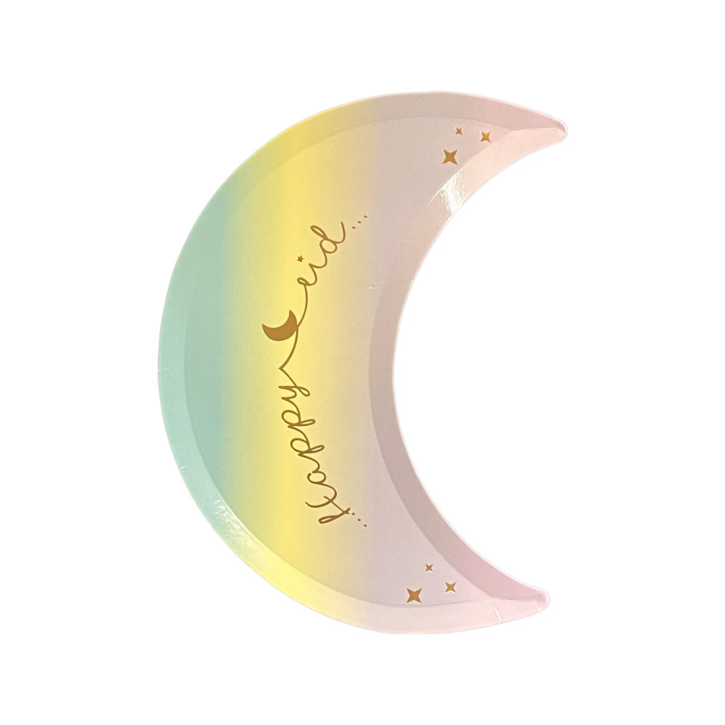 Rainbow Eid Crescent Plate