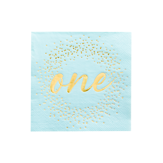 Milestone Blue Onederland Cocktail Napkins