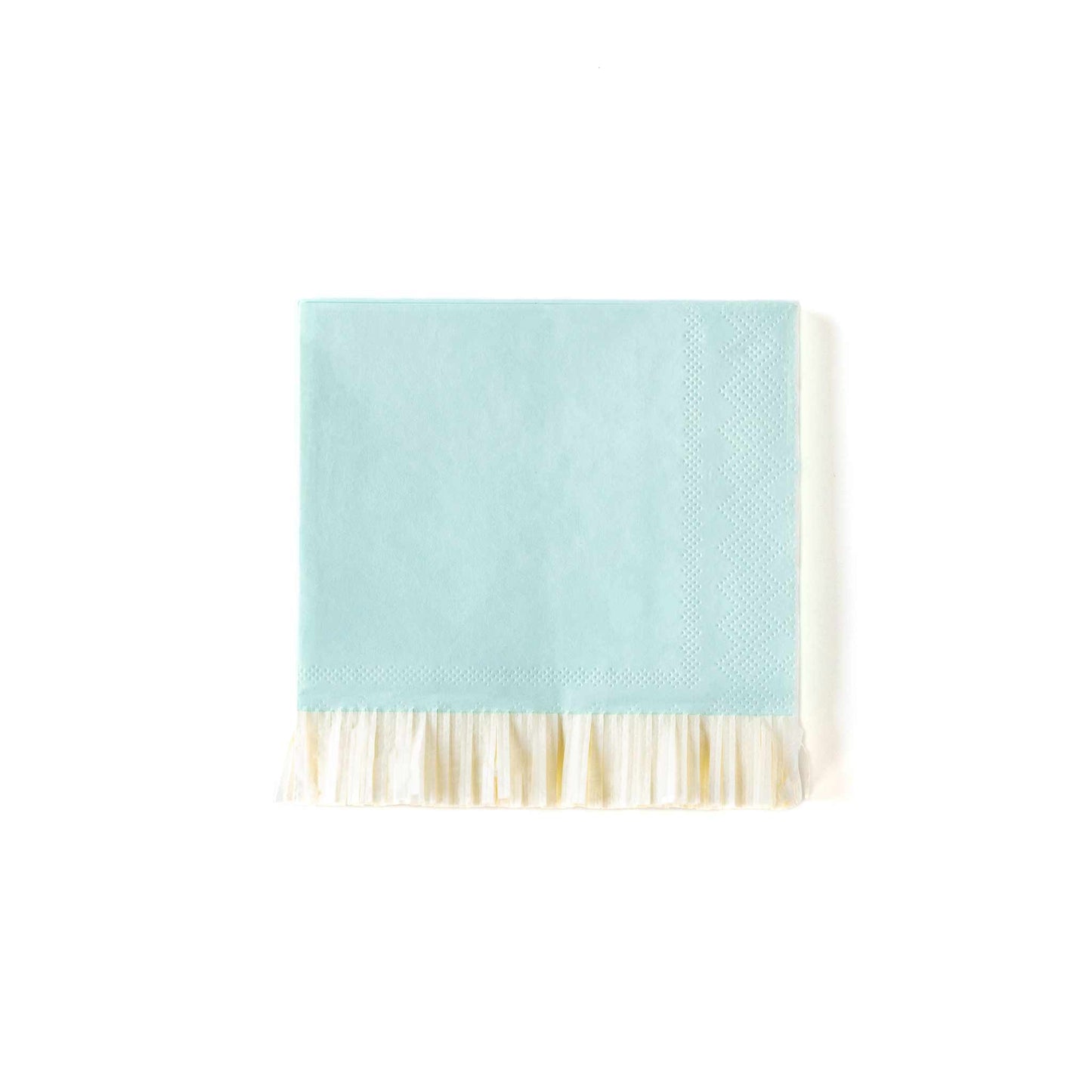 Baby Blue Fringed Cocktail Napkins