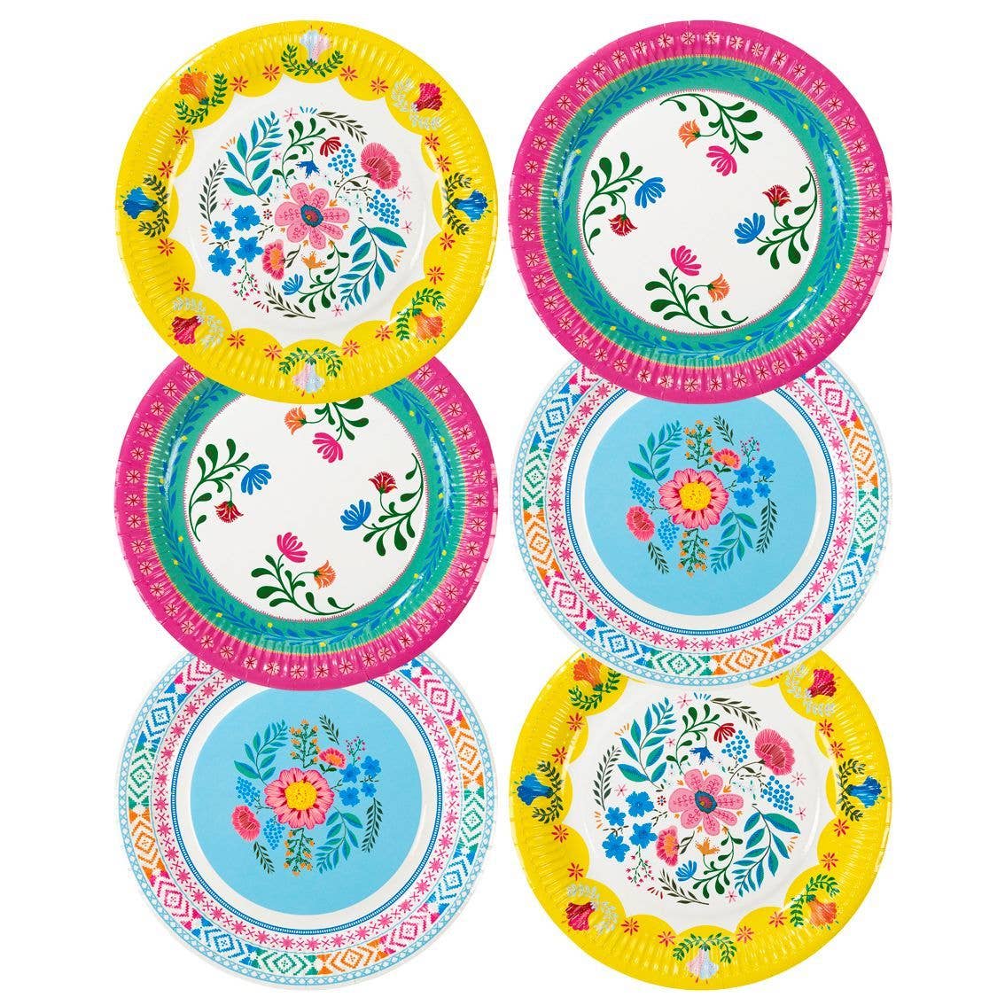 Boho Floral Paper Plates