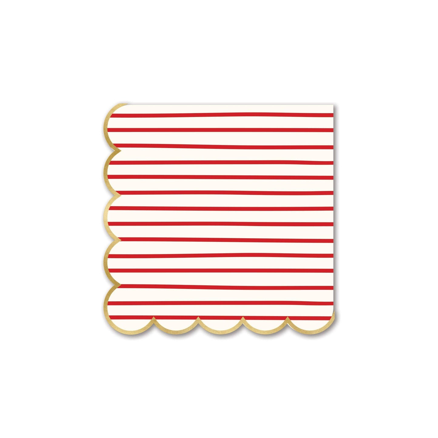 Scalloped Cocktail Napkins: Holly & Stripes