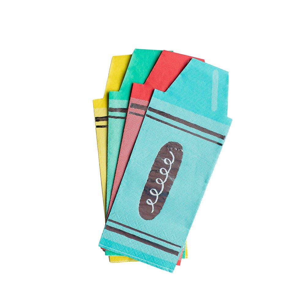 School Days Large Crayon Napkins - 16 Pk.