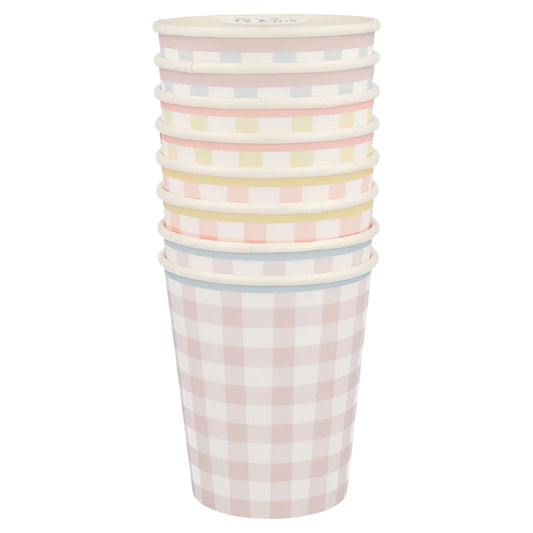 Gingham Cups