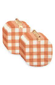 Gingham Pumpkin Napkins