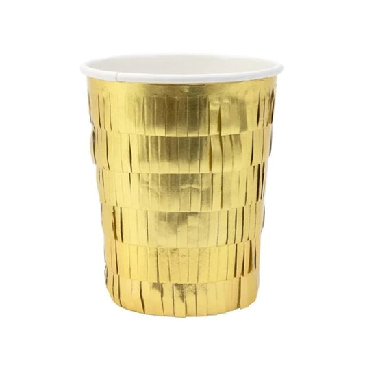 Gold Fringe Party Cups