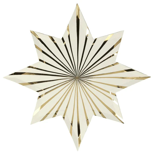 Gold Stripe Star Plates