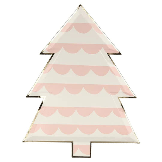 Patterned Christmas Tree Plates