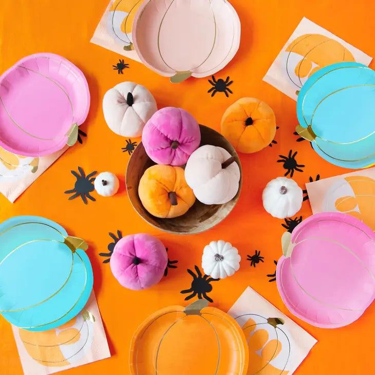 Halloween Pumpkin Plates for Fall/ Thanksgiving - 8 Pack