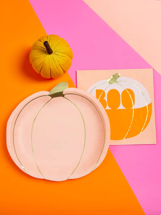 Halloween Pumpkin Plates for Fall/ Thanksgiving - 8 Pack