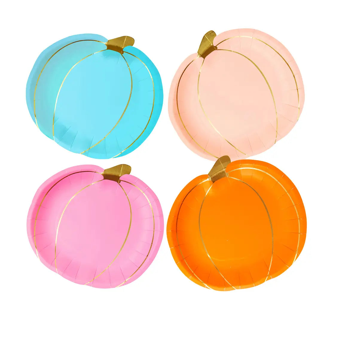 Halloween Pumpkin Plates for Fall/ Thanksgiving - 8 Pack