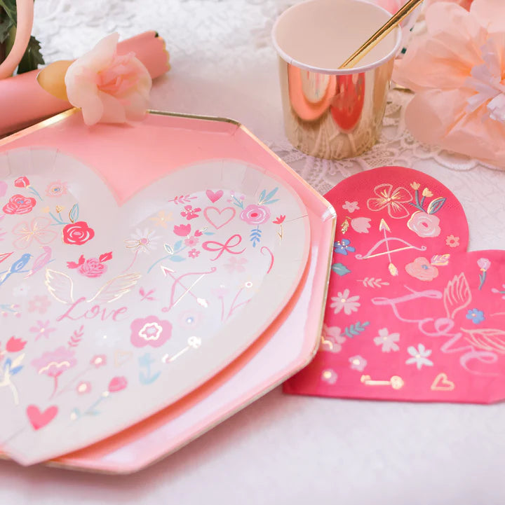 Valentine Heart Die Cut Napkins